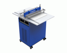 Máquina motorizada para corte de muestras de tela