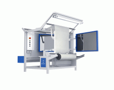 Máquina de inspección y enrollado de telas tubulares