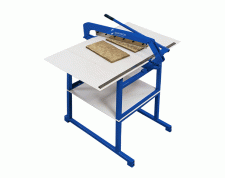 Máquina manual para corte de muestras de telas