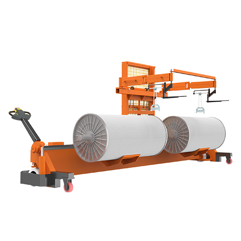 ST-MBT-03 Electric Warp Beam Lift Trolley with Harness Mounting Device(for Twin Warp Beams; Wider Width)