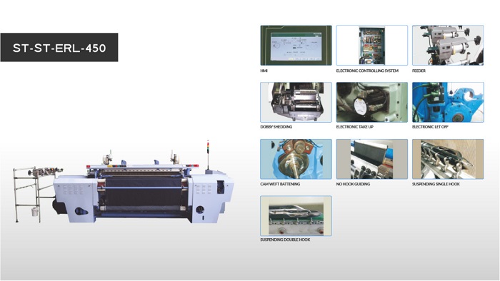 What are the features and benefits of using a Rapier loom machine