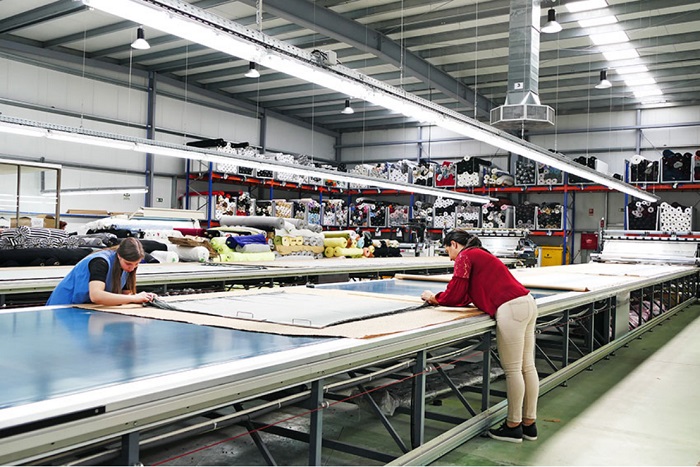 Traditional textile factory environment