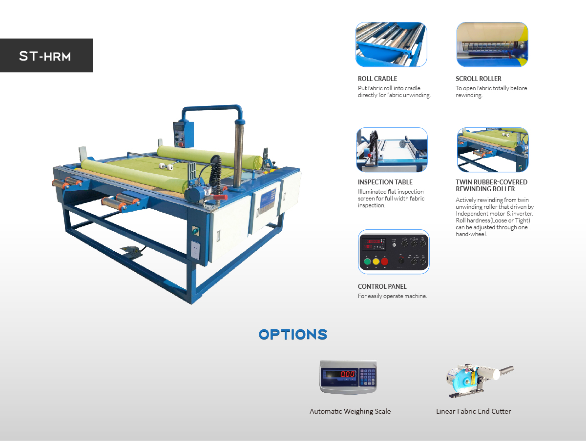 cloth rolling machine for fabric rewinding