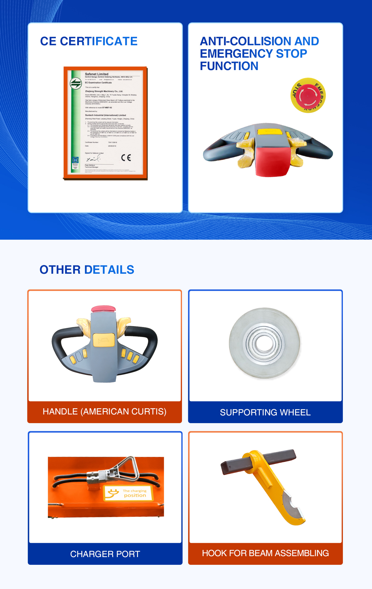 warp beam lifting truck electric designed