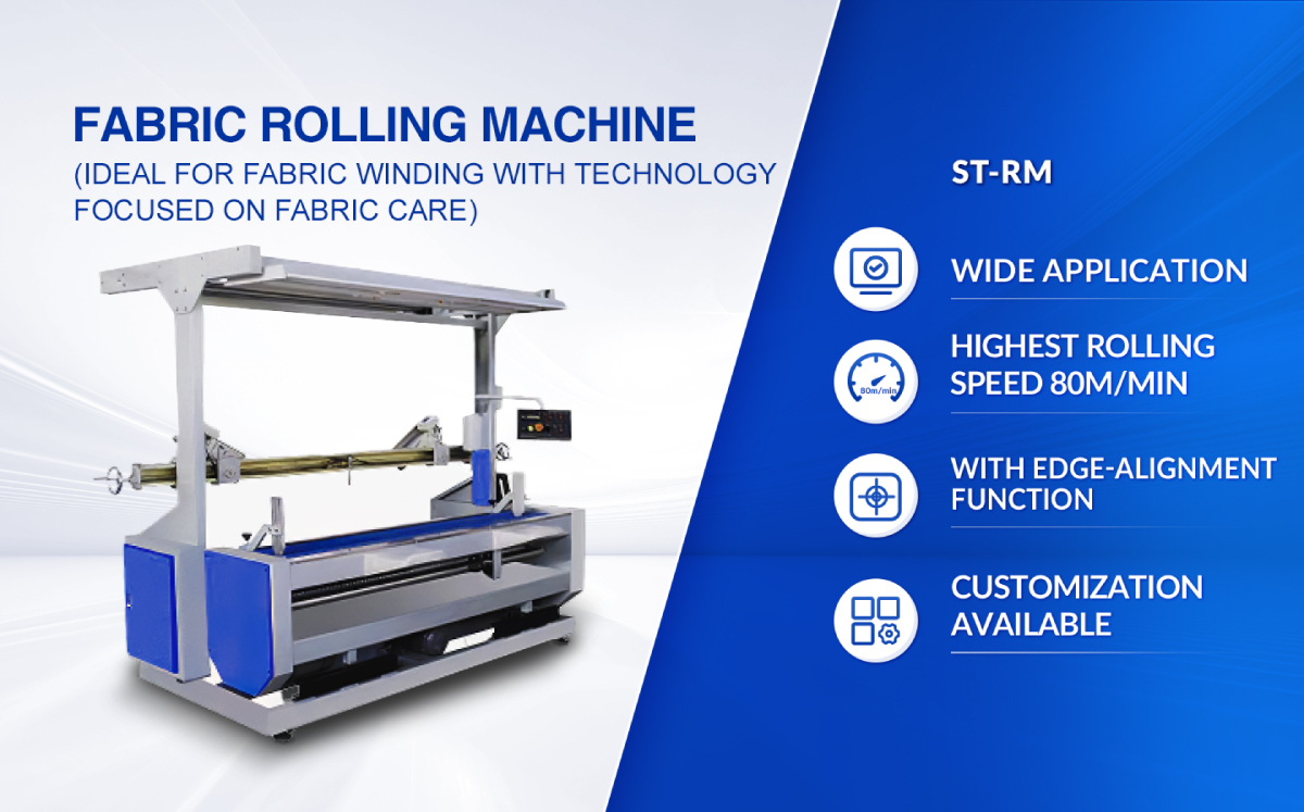 Fabric& Textile Rolling Machine Fabric Rewinding Machine SUNTECH