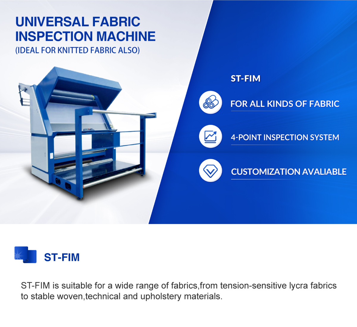 Economic Type Fabric Checking Machine | Cloth Inspection M/C | SUNTECH