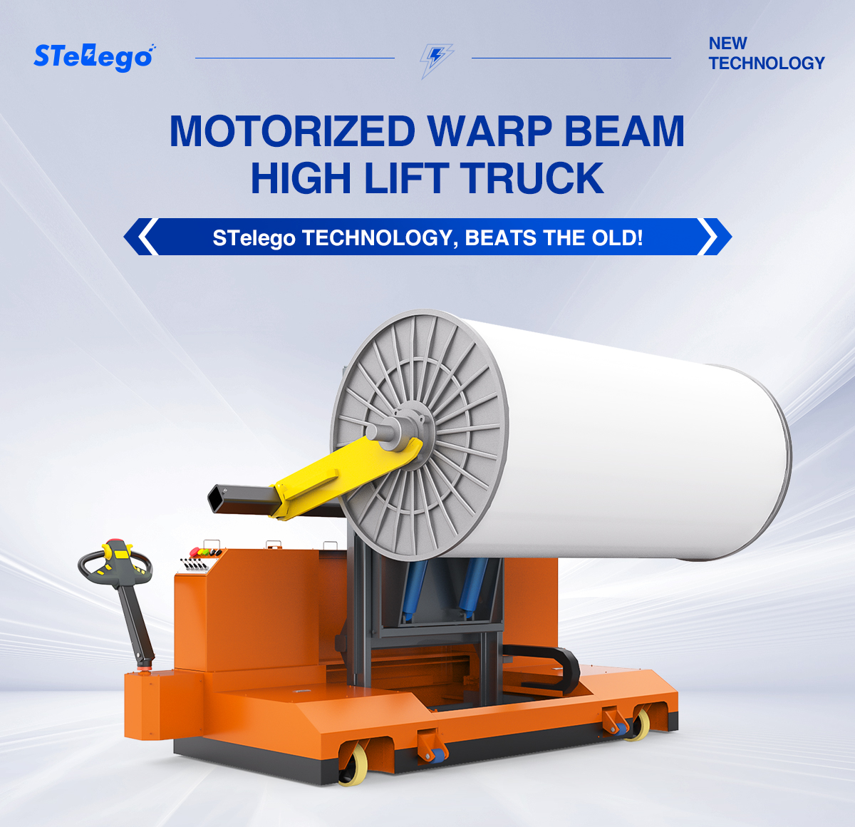 Warp Beam High Lift Trolley Motorized Beam Trolley SUNTECH Textile