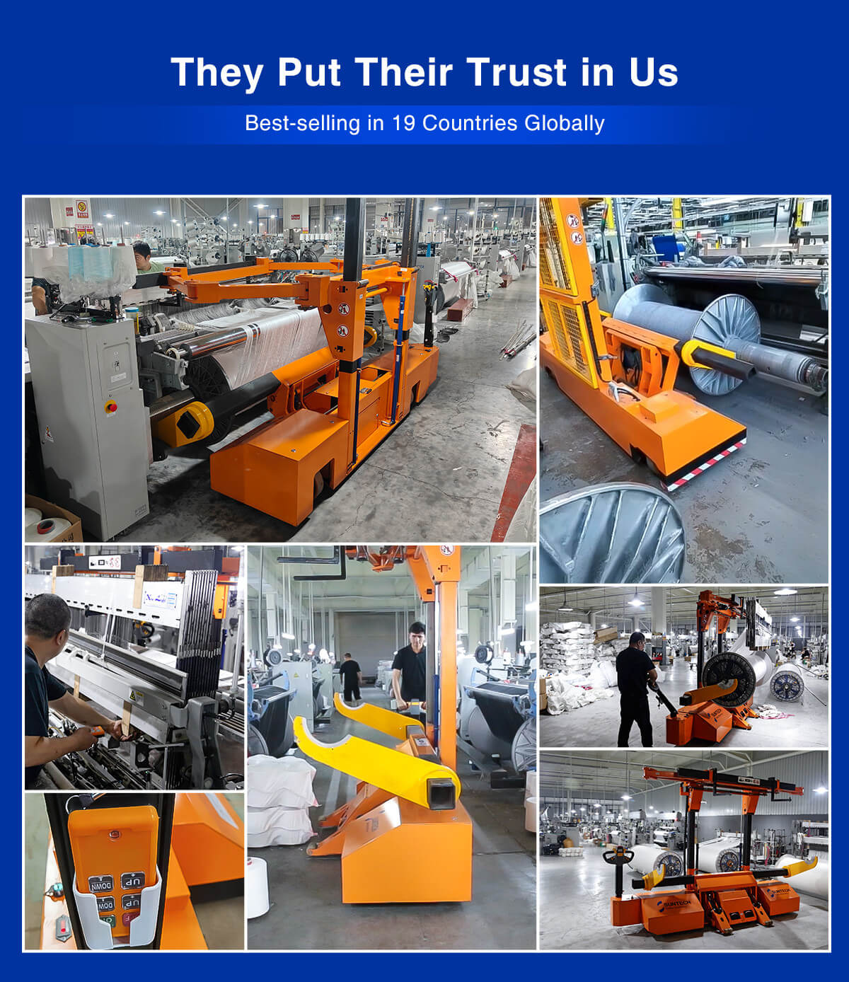 Electric Warp Beam Lifting Trolley customers feeds