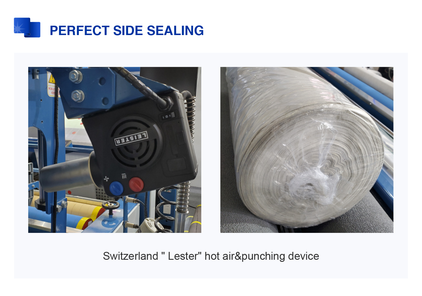 Semi-automatic Fabric Roll Packing Machine with Switzerland