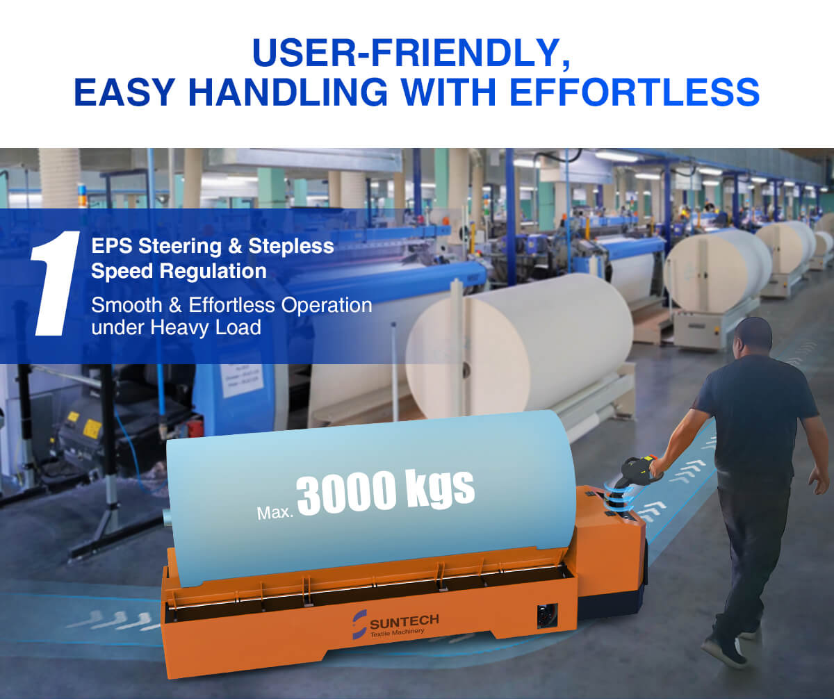 Electric Big Batch Transport Trolley easy handling with effortless