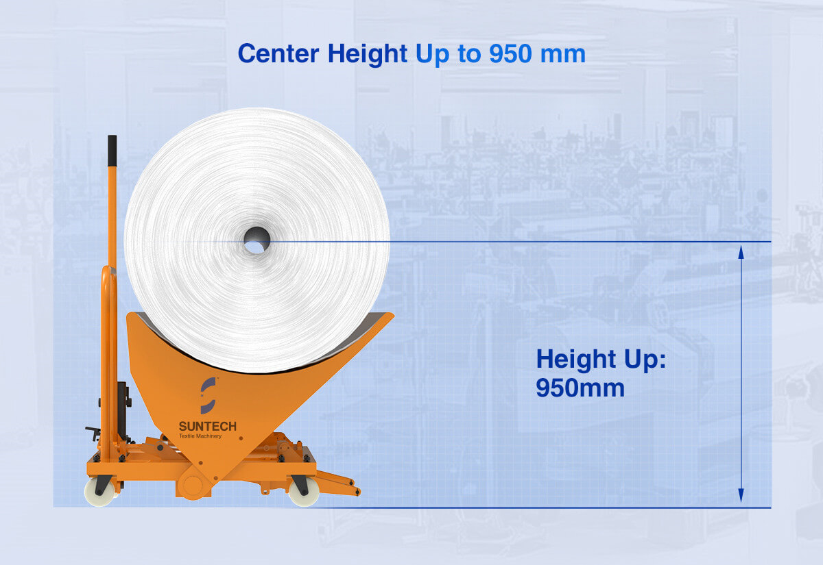 cradle type cloth roll doffing truck 