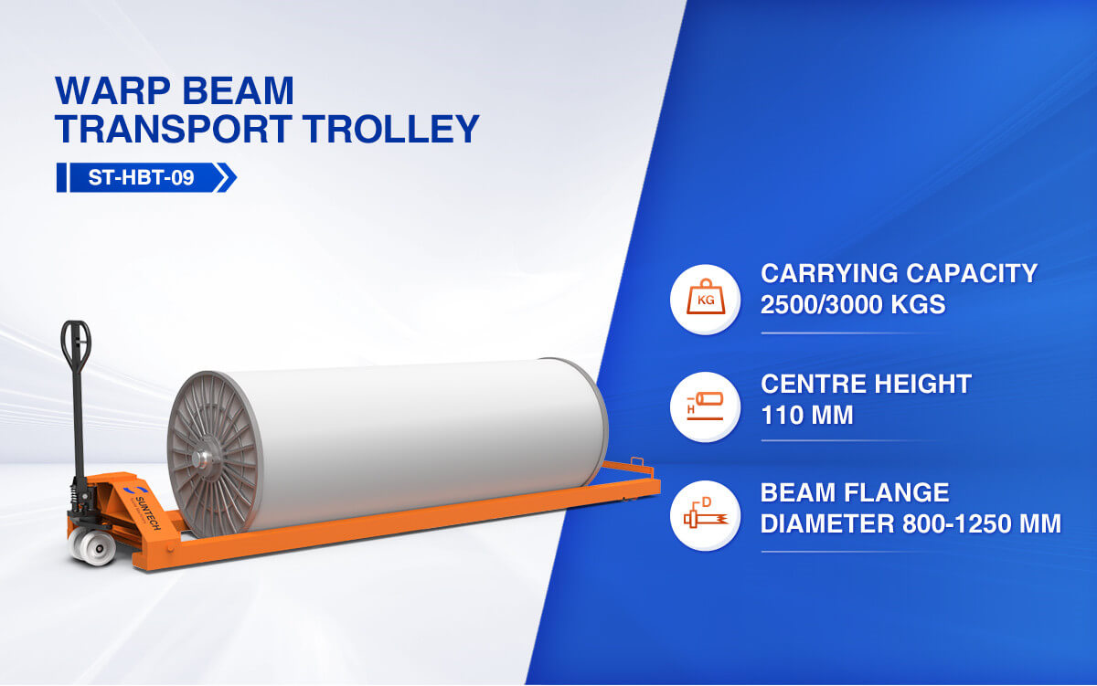SUNTECH hydraulic warp beam low lift trolley