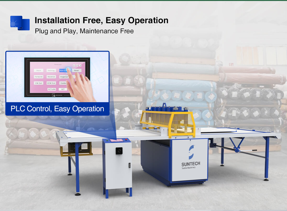 auto fabric swatch cutter with PLC control and easy operation