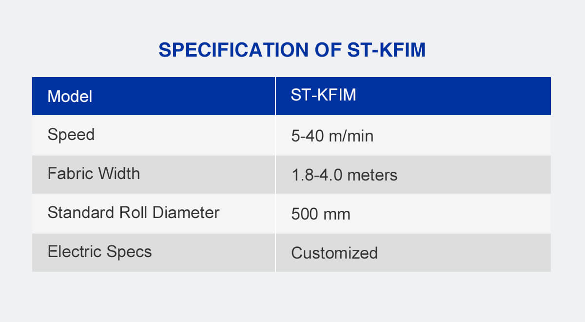 Knitted Fabric Inspection Machine Tension-less Checkinspecification