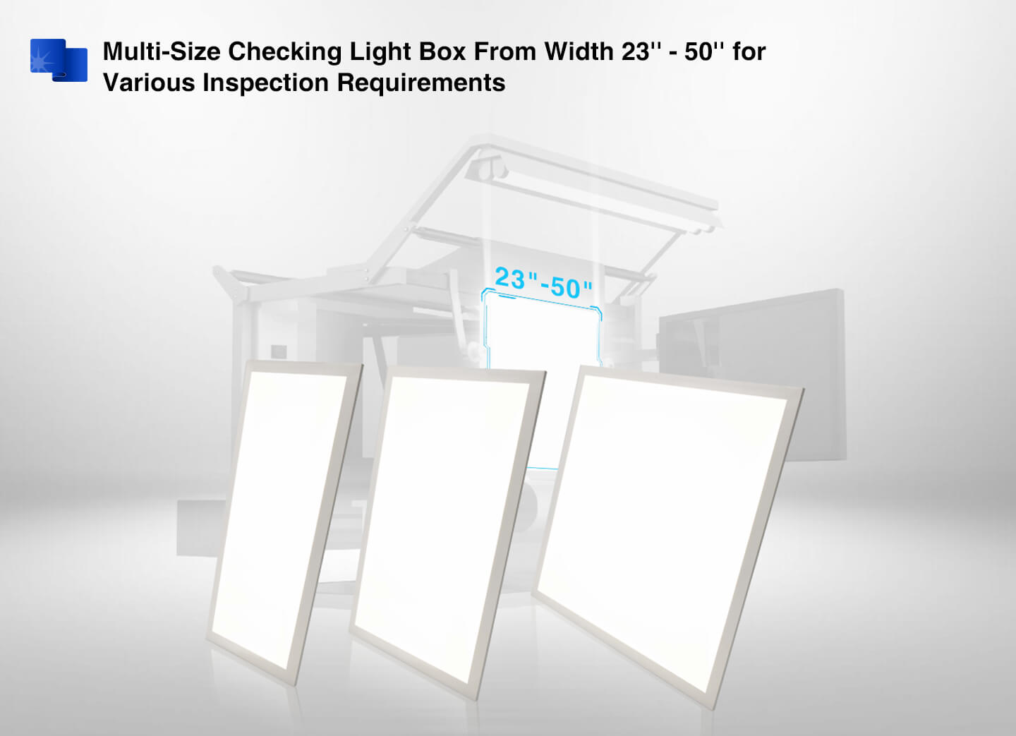 Tubular Fabric Inspection Machine have multi-size checking light box