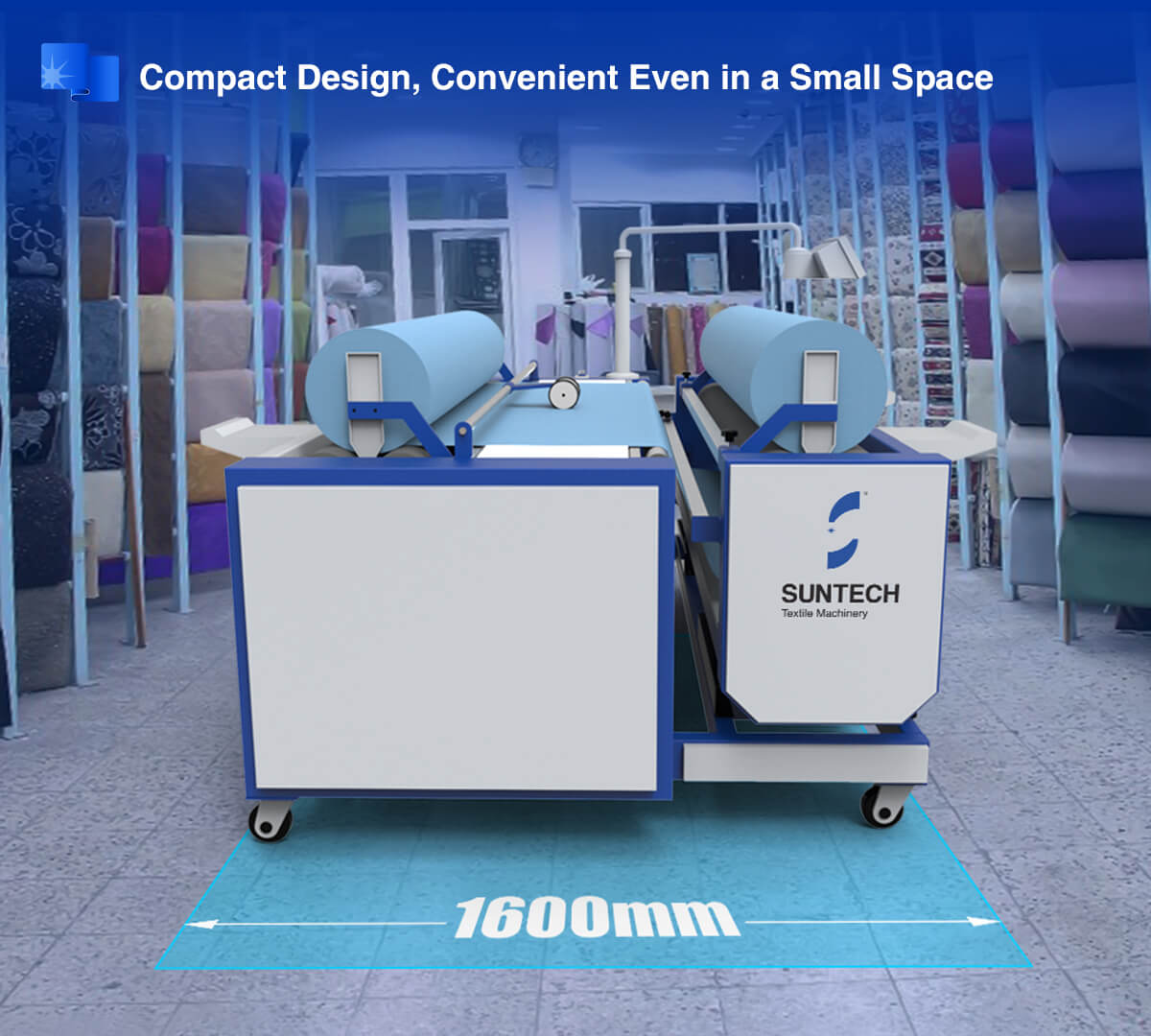 Table Type Fabric Measuring & Inspection Machine compact design