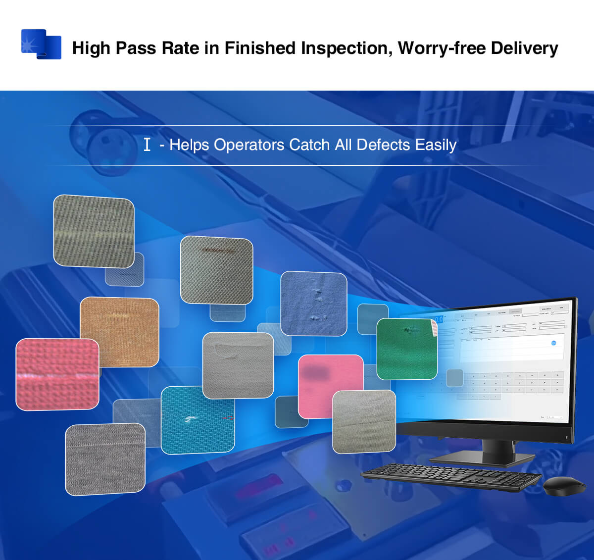 Table Type Fabric Measuring & Inspection Machine have high pass rate in finished inspection