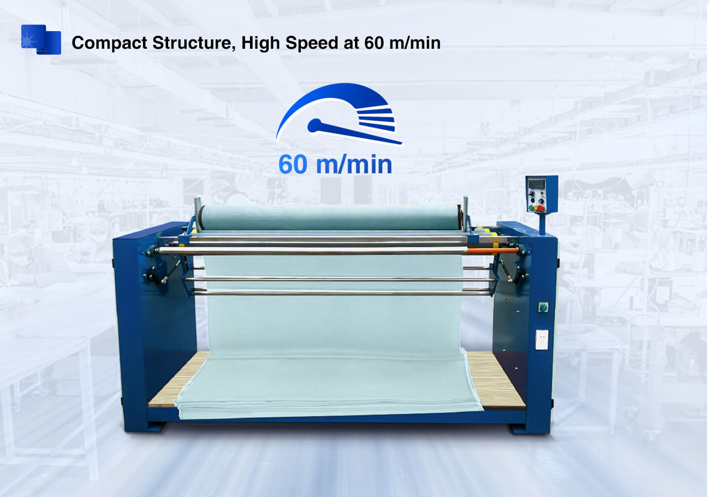 fabric relaxing machine compact type speed: 60 m/min