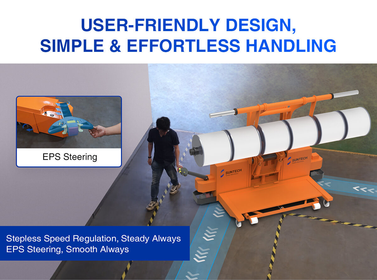 Electric Warp Knitting High Lift Trolley with EPS steering