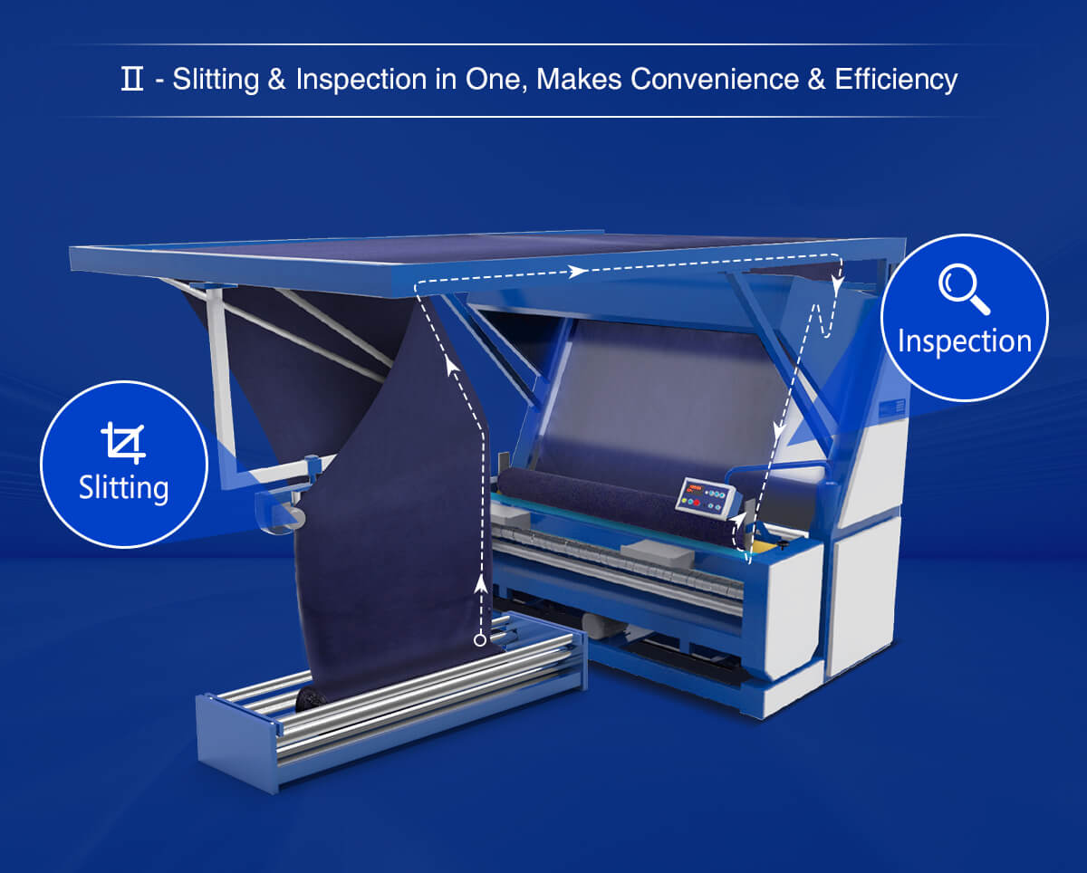 Tubular Gray Fabric Slitting & Inspection in one