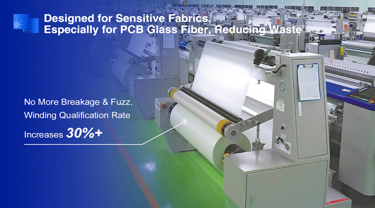 Loom Batch Winder (For Glass Fiber) designed for sensitive fabrics