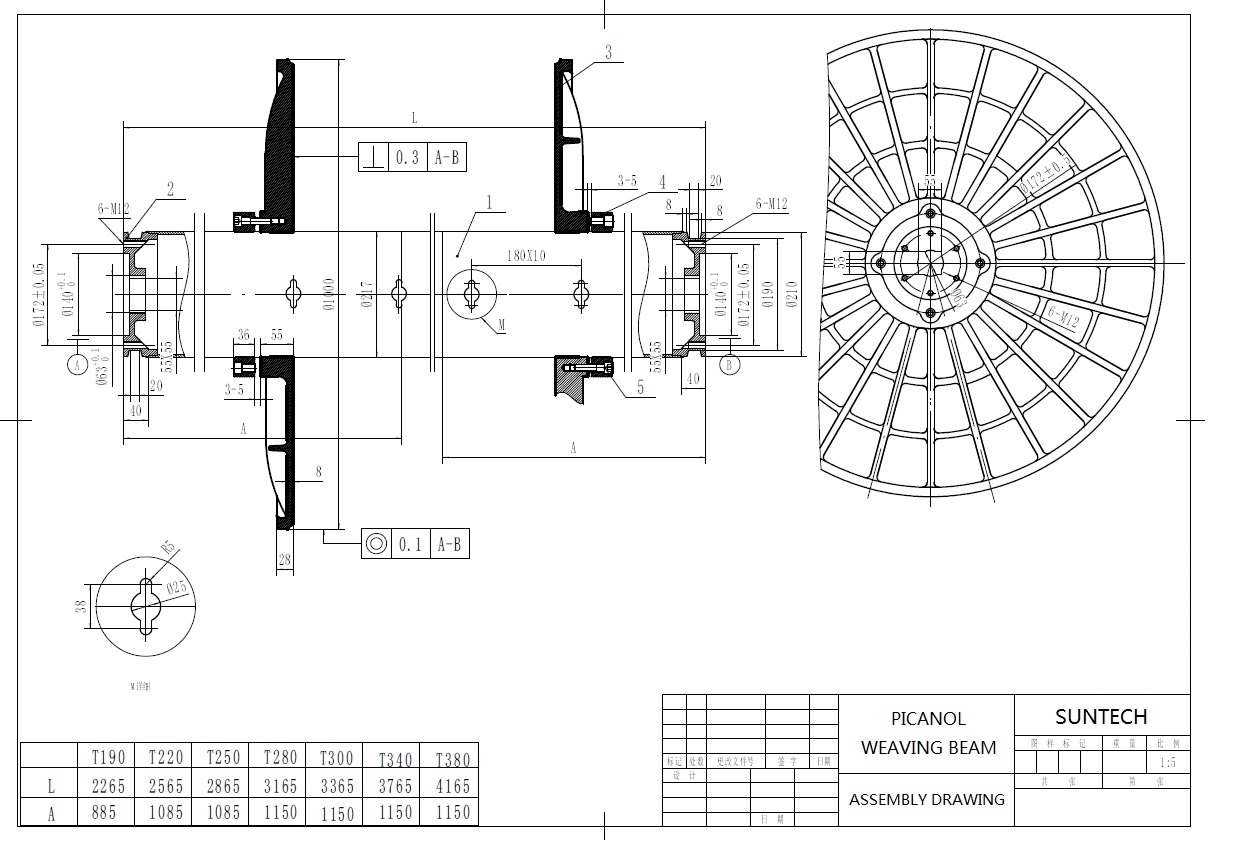 weaver's beam design details