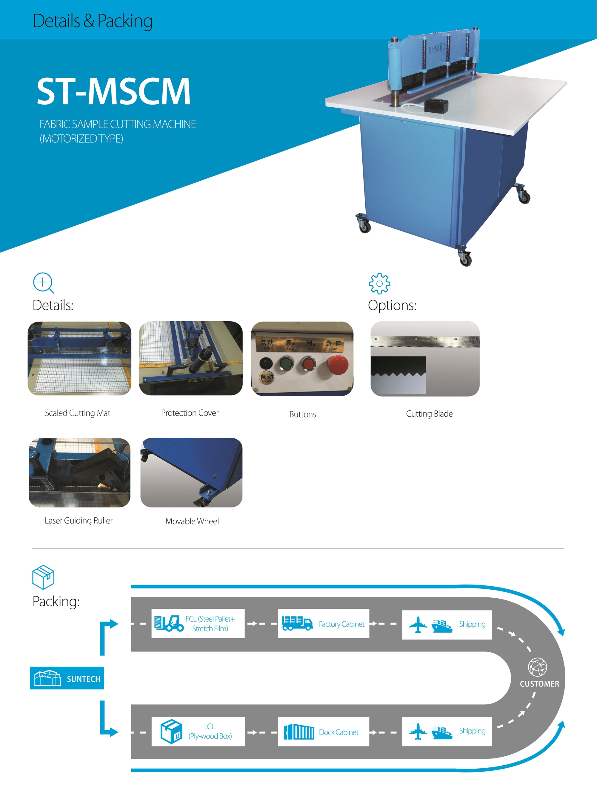 motorized Fabric sample cutting machine